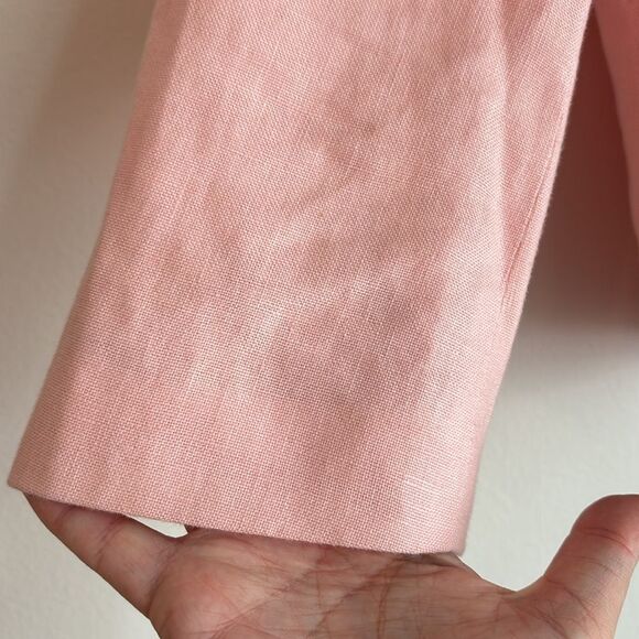 Vintage Talbots 100% Irish linen lightweight cardigan jacket coat pink size 6 - Picture 3 of 9